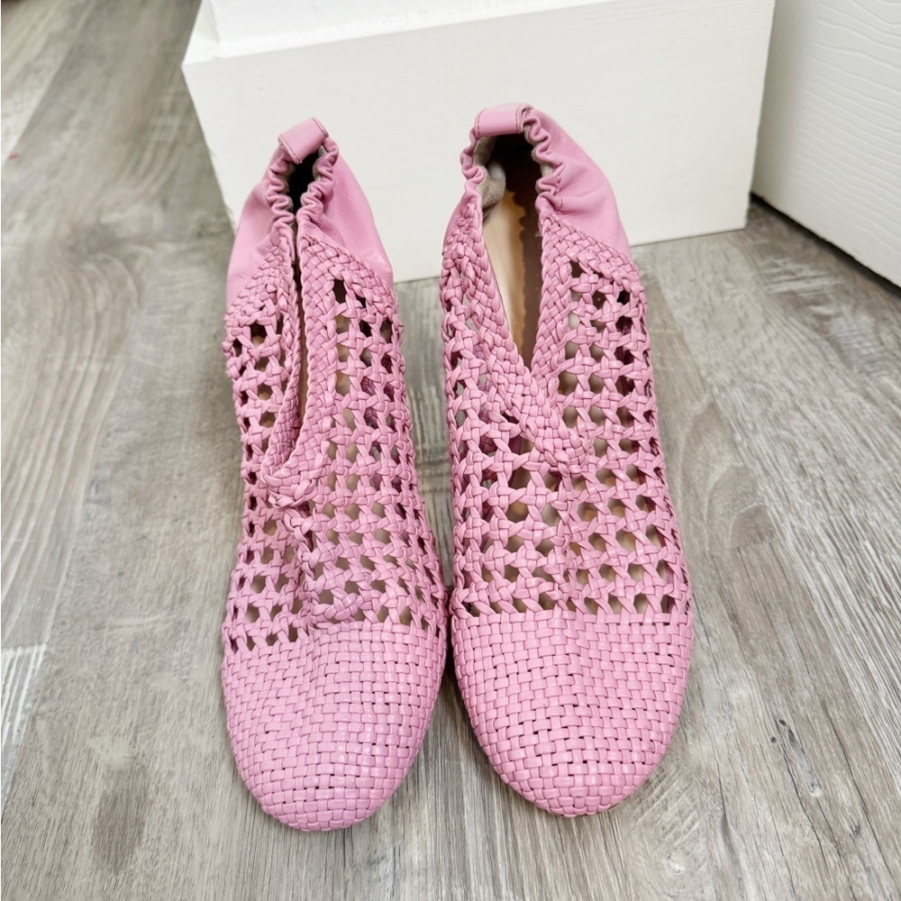 Ulla Johnson Zaria Woven Leather High Heel - Picture 3 of 8
